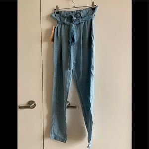 ✨NWT ✨Chambray Paperbag Pant - Sz S